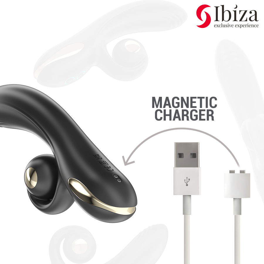 IBIZA - VIBRATORE TWISTER CON STIMOLATORE CURVA E VIBRO-ROTAZIONE