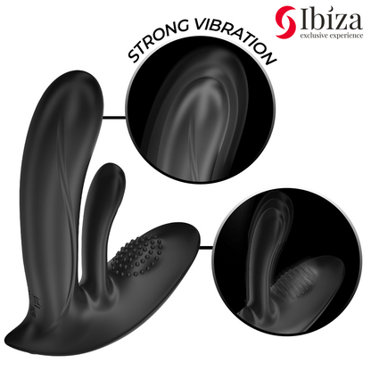 IBIZA - VIBRATORE INDOSSABILE CON STIMOLAZIONE DEL PUNTO G E DEL CLITORIDE CON TELECOMANDO