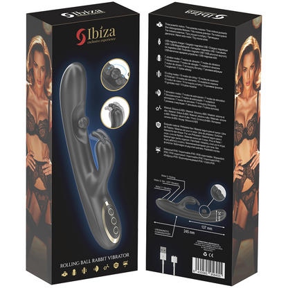IBIZA - POTENTE VIBRATORE RABBIT CON PERLA ROTANTE MASSAGGIANTE