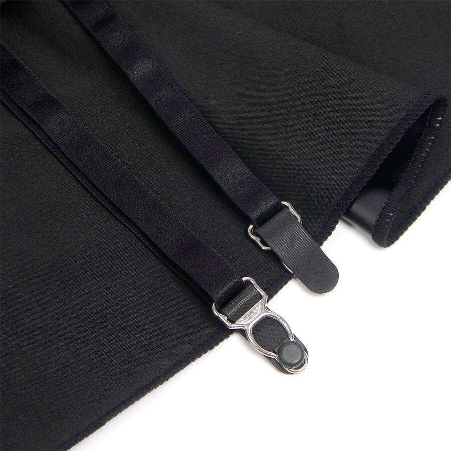 SUBBLIME - 957711 ABITO IN PELLE CON ZIP E PIZZO NERO L/XL
