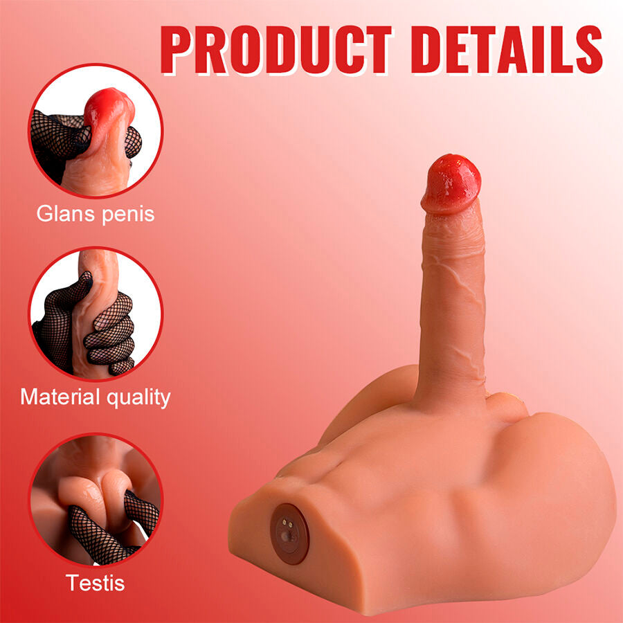 XISE - PEEL DILDO ASS DILDO MASTURBATORE REALISTICO POSIZIONE FRONTALE CON SPINTA 17,5 CM