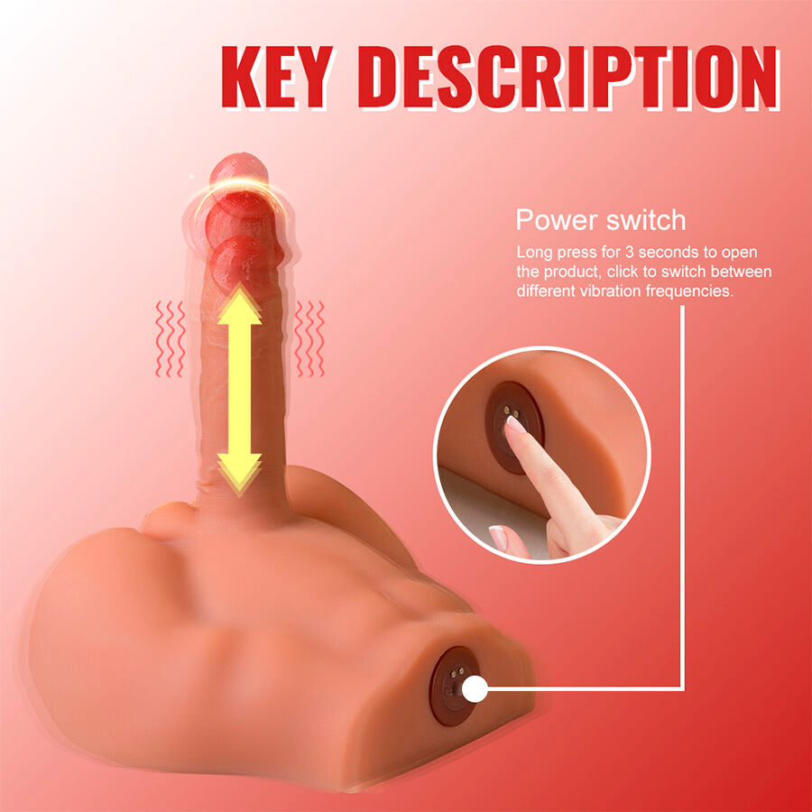 XISE - PEEL DILDO ASS DILDO MASTURBATORE REALISTICO POSIZIONE FRONTALE CON SPINTA 17,5 CM