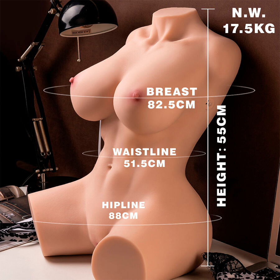 XISE - MURIEL TORSO FEMMINILE REALISTICO CON SPINTA 55 CM