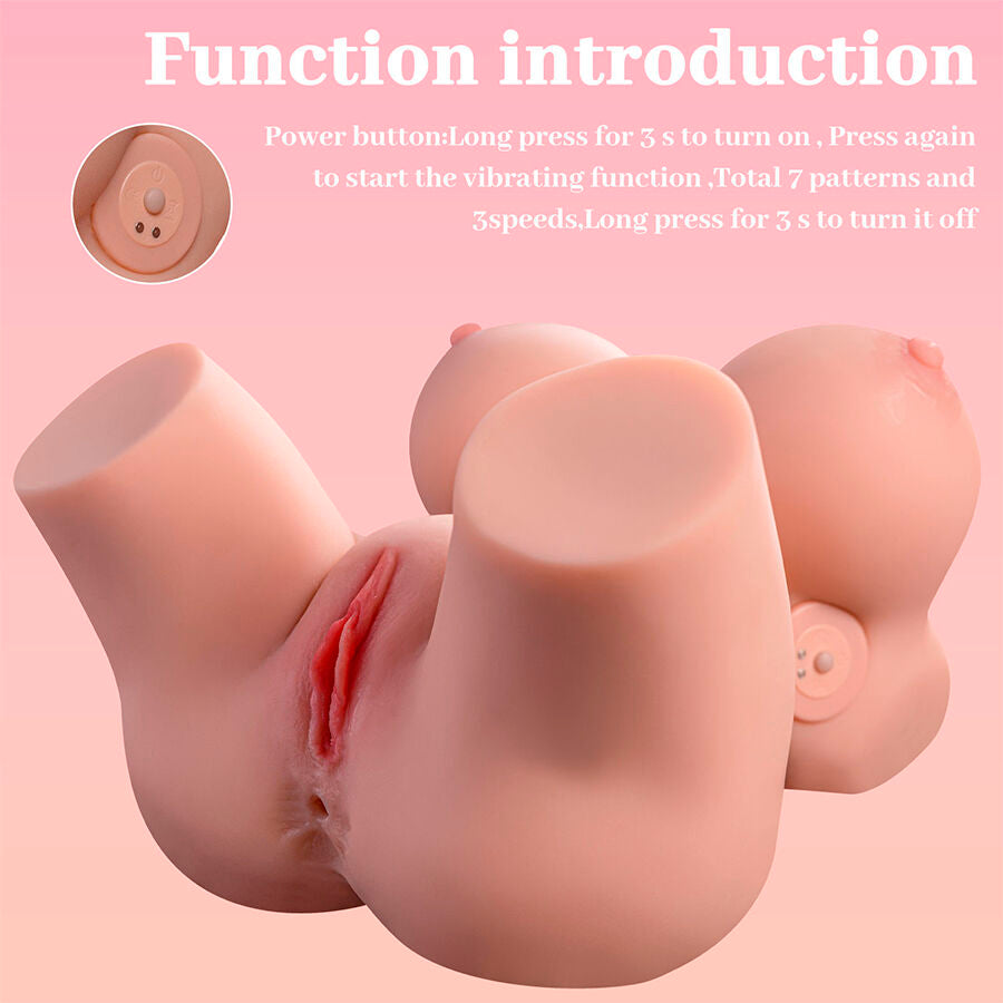 XISE - FRIEDA TORSO FEMMINILE REALISTICO CON VIBRAZIONE 36 CM