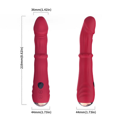 ARMONY - DILDO VIBRATORE STIMOLATORE PUNTO A TERMOREGOLABILE ROSSO