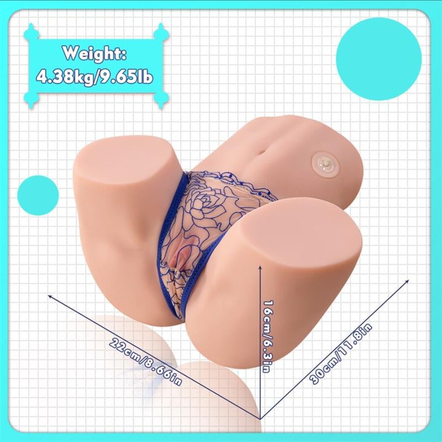 XISE - MAYA SUCKING MASTURBATORE REALISTICO PER VAGINA E ANO CON VIBRAZIONE E ASPIRAZIONE 4,5 KG