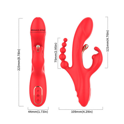 ARMONY - VIBRATORE STIMOLATORE PUNTO G E CLITORIDE ROSSO