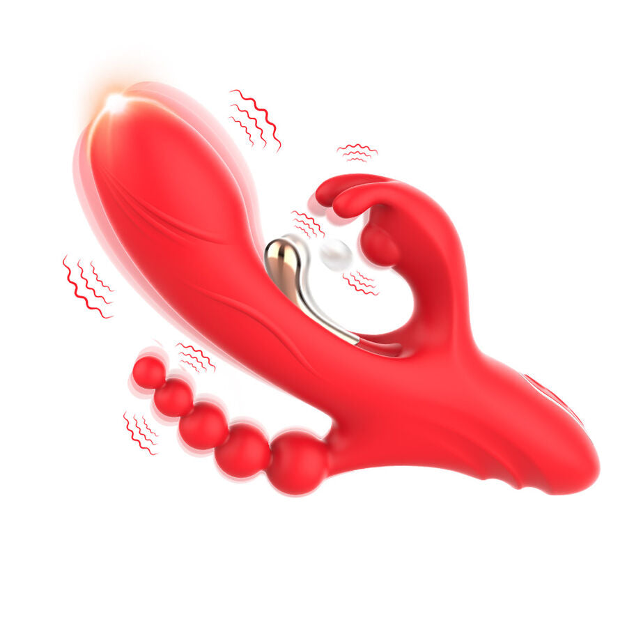 ARMONY - VIBRATORE STIMOLATORE PUNTO G E CLITORIDE ROSSO
