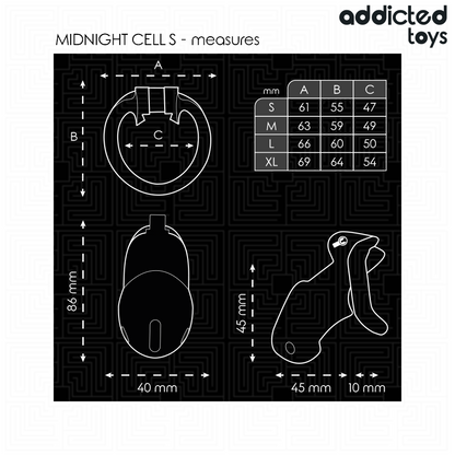 ADDICTED TOYS LOCKED - MINDNIGHT CELL GABBIA PER PENE TAGLIA S
