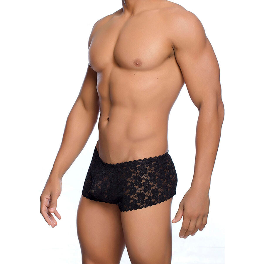 MOB - BOXER IN PIZZO NERO TAGLIA L/XL