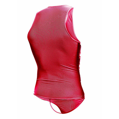 MOB - BODYSHEER ROSSO TRASPARENTE TAGLIA L/XL
