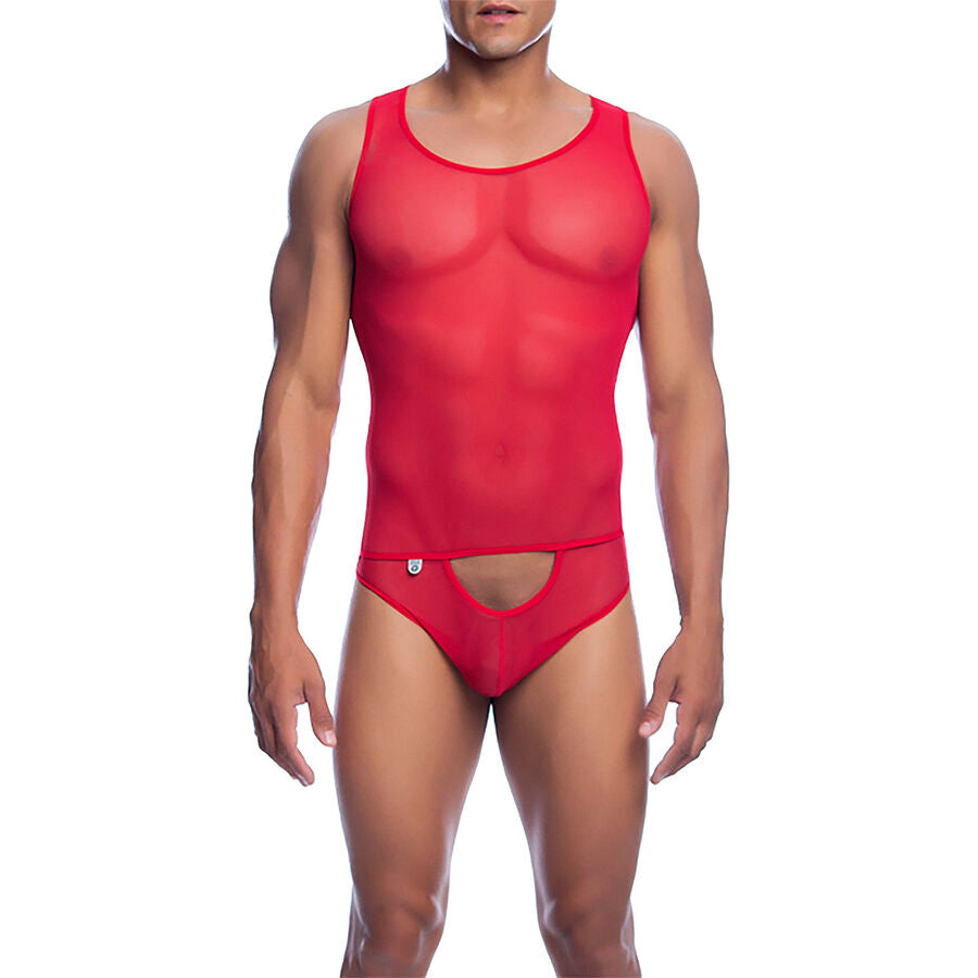 MOB - BODYSHEER ROSSO TRASPARENTE TAGLIA L/XL