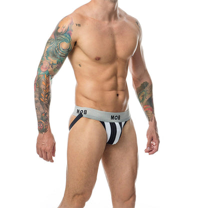 MOB - JOCK BIANCO A RIGHE CLASSICHE TAGLIA S
