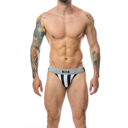 MOB - JOCK BIANCO A RIGHE CLASSICHE TAGLIA L