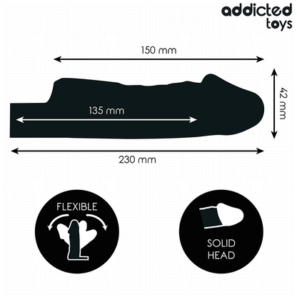 ADDICTED TOYS - ESTENSIONE PENE TRASPARENTE TAGLIA S 23 CM