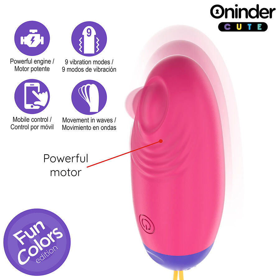 ONINDER CUTE - UOVO IN SILICONE CON VIBRO-ONDA E PIACERE - APP GLOBALE GRATUITA
