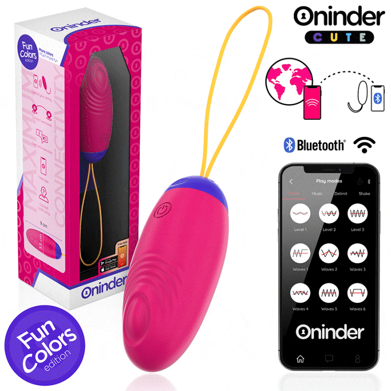 ONINDER CUTE - UOVO IN SILICONE CON VIBRO-ONDA E PIACERE - APP GLOBALE GRATUITA