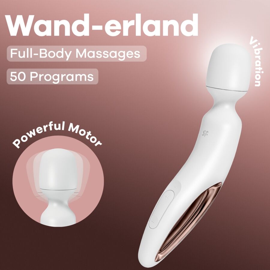 SATISFYER - BACCHETTA ERLAND MASSAGGIATORE VIBRANTE BIANCO