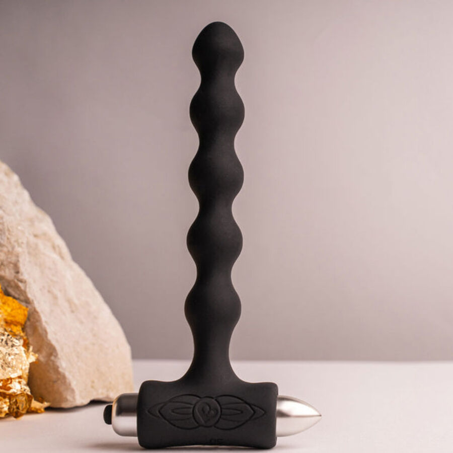 ROCKS-OFF - PETITE SENSATIONS PEARLS PLUG ANALE VIBRATORE NERO