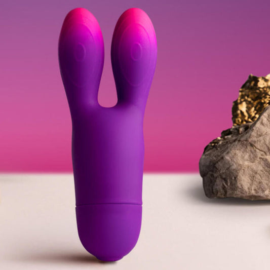 ROCKS-OFF - VIBRATORE FLESSIBILE GLO-GIRL BUNNY VIOLA
