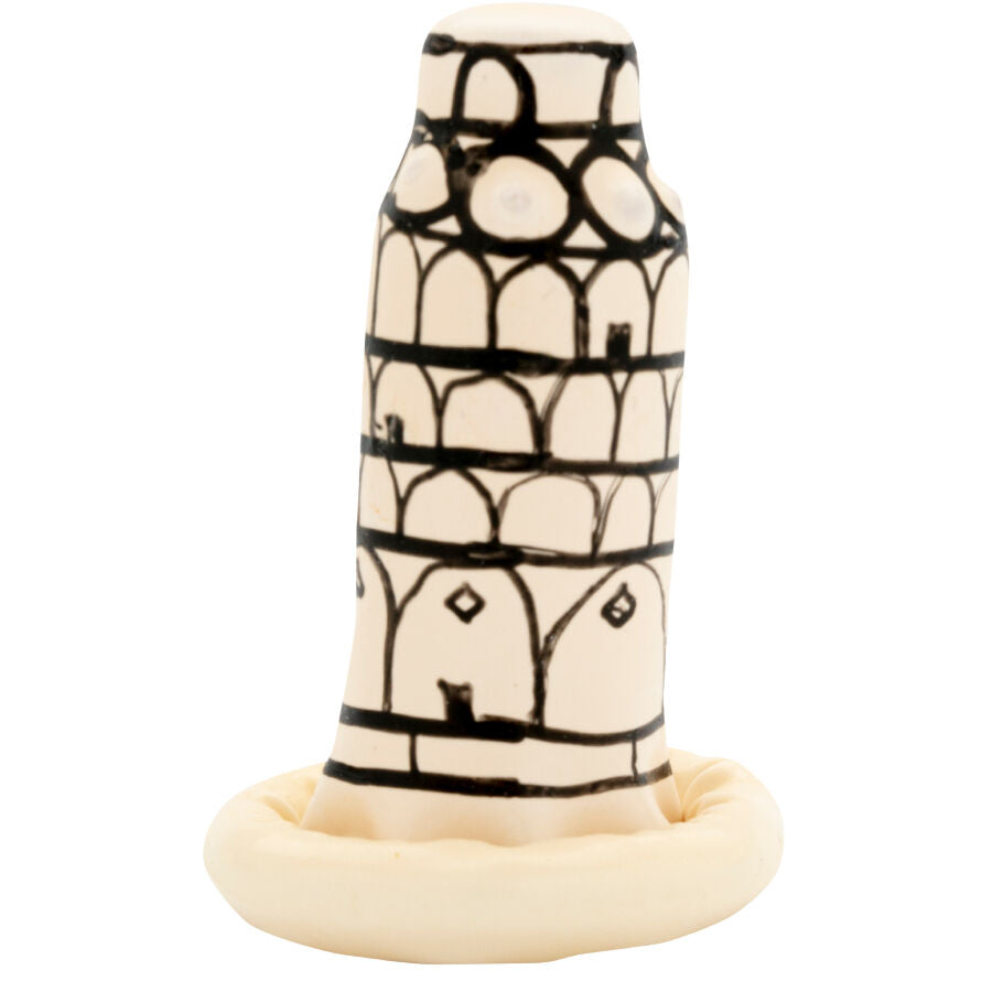 CONDOMERIE - PRESERVATIVI NOVITÀ DIPINTI A MANO TORRE DI PISA