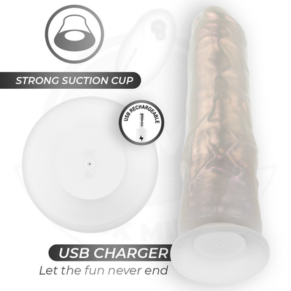 COCK MILLER - DILDO CON VENTOSA, LUCI E VIBRAZIONE CON TELECOMANDO BIANCO 19,5 CM
