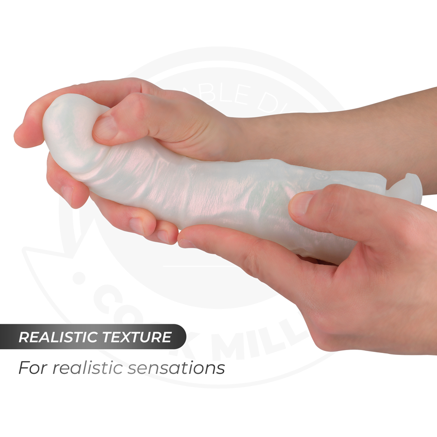 COCK MILLER - DILDO CON VENTOSA, LUCI E VIBRAZIONE CON TELECOMANDO BIANCO 19,5 CM