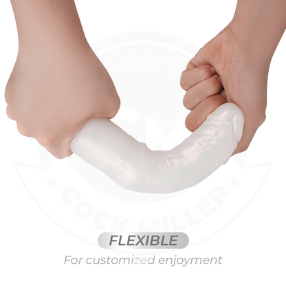COCK MILLER - DILDO CON VENTOSA, LUCI E VIBRAZIONE CON TELECOMANDO BIANCO 19,5 CM