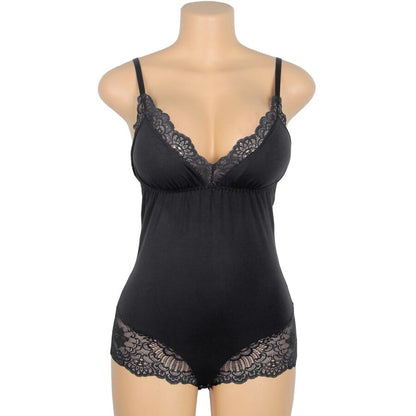 SUBBLIME - ORSACCHIOTTO CON DETTAGLI IN PIZZO FLOREALE NERO L/XL