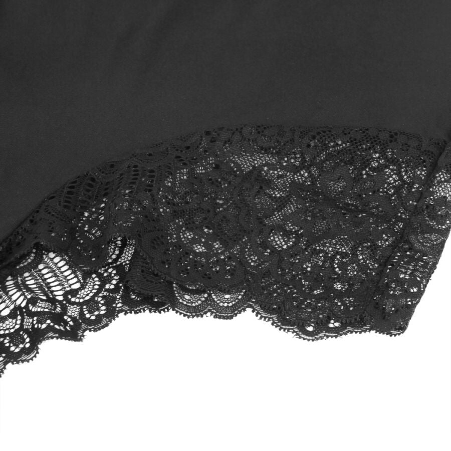 SUBBLIME - ORSACCHIOTTO CON DETTAGLI IN PIZZO FLOREALE NERO L/XL