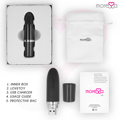 MORESSA - IVY VIBRATORE STIMOLATORE DA VIAGGIO NERO