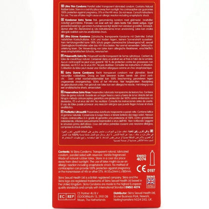 SKINS - PRESERVATIVI ULTRA SOTTILI PREMIUM CONFEZIONE DA 16