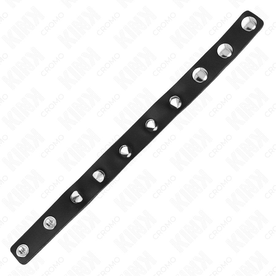 KINK - ANELLO PER PENE IN PELLE CON PUNTE 21,5 X 1,6 CM