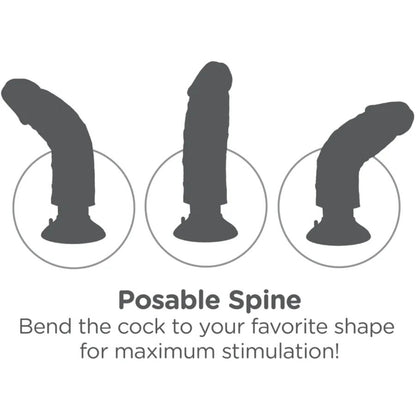 KING COCK - CAZZO VIBRANTE MARRONE 20,32 CM