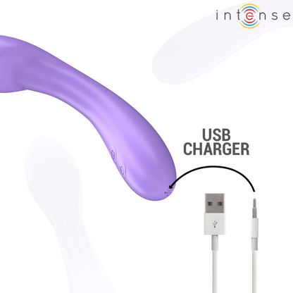 INTENSE - VIBRATORE BECKY 19 CM RISCALDABILE 7 VIBRAZIONI VIOLA
