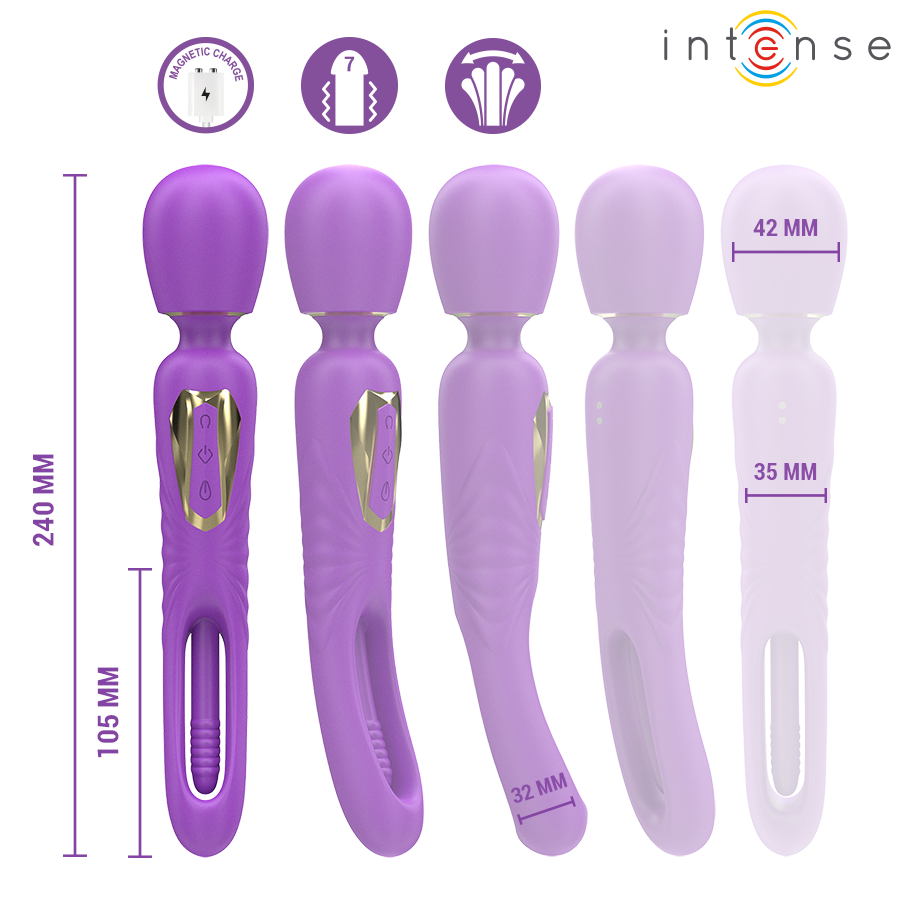 INTENSE - BACCHETTA VIBRANTE CHRISTY CON LINGUA MOBILE