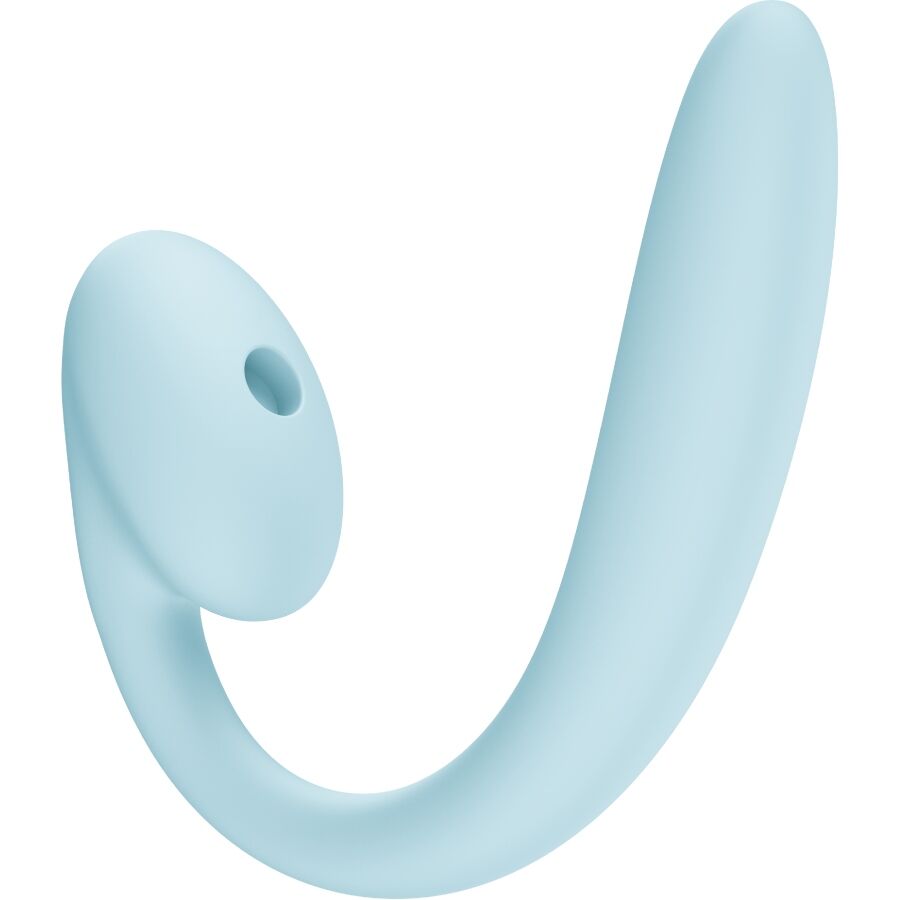 FUN FACTORY - VIBRATORE A DOPPIO IMPULSO D'ARIA INSERIBILE CRESCENDO BLU GHIACCIO