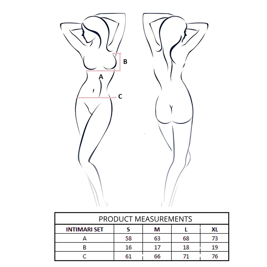 PASSION - INTIMARI REGGISENO + SLIP NERO L/XL
