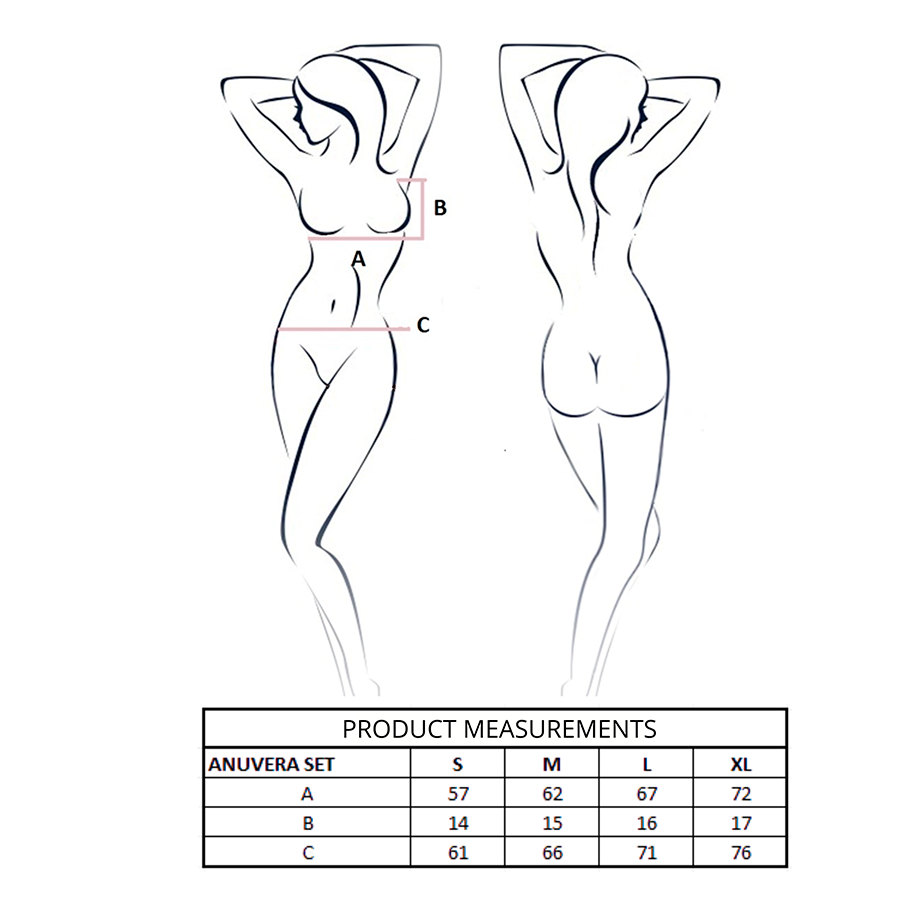 PASSION - ANUVERA REGGISENO + PERIZOMA BIANCO L/XL