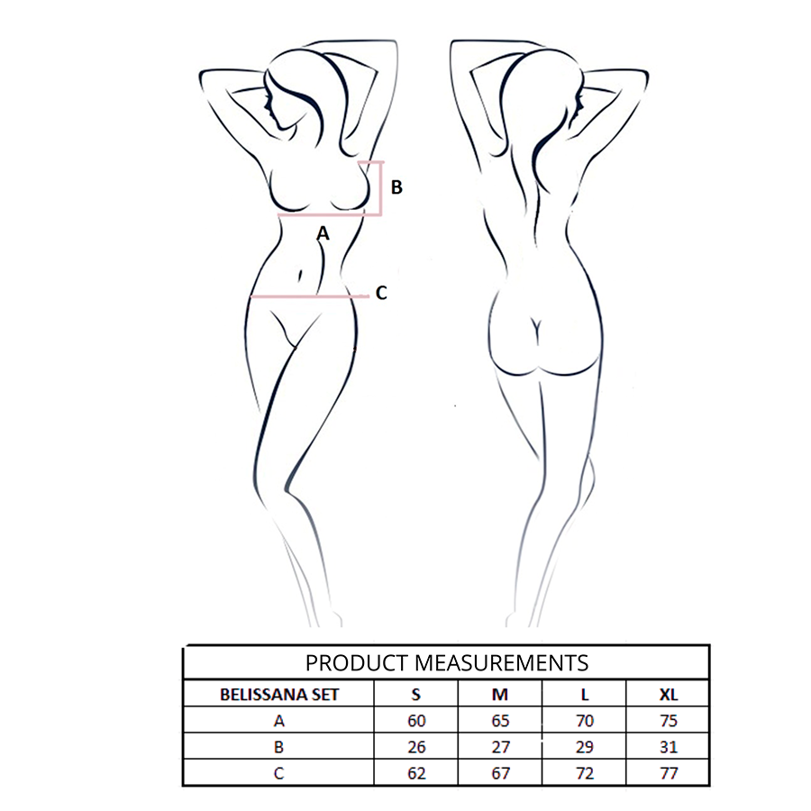 PASSION - BELISSANA REGGISENO + PERIZOMA VIOLA L/XL