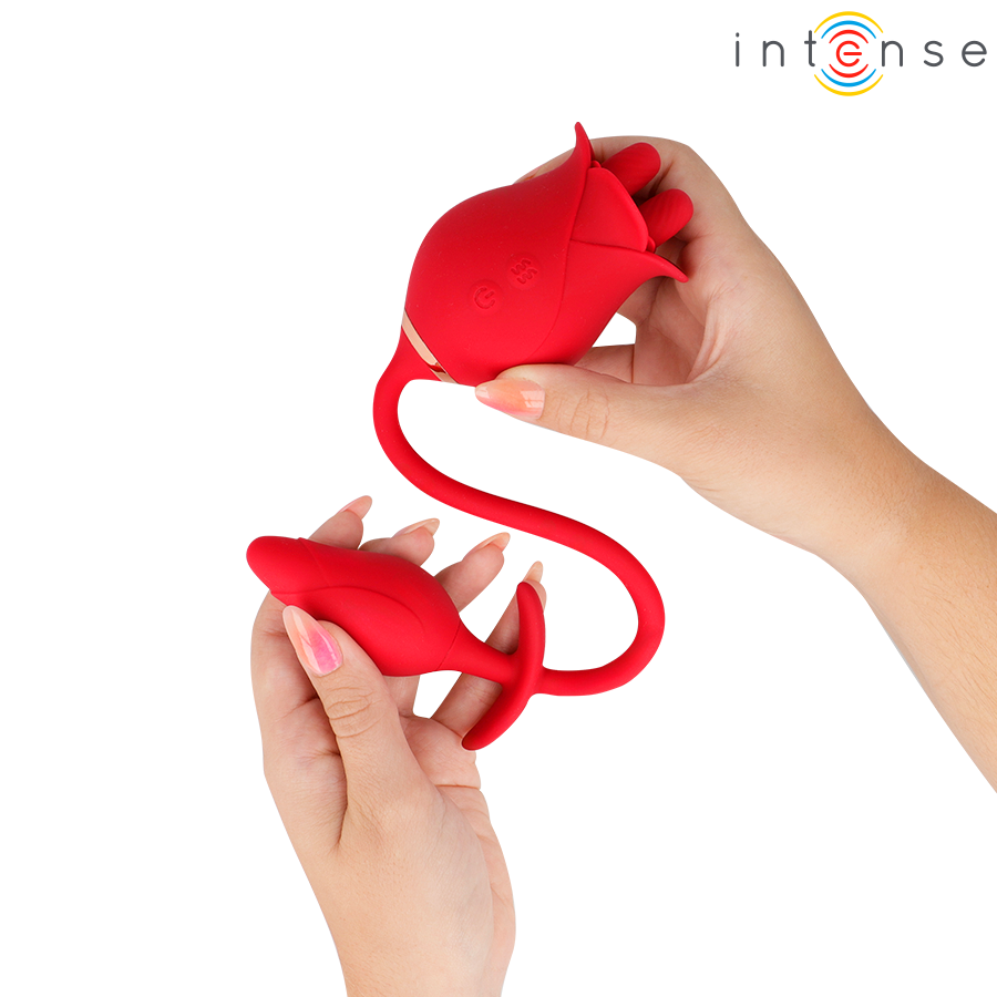 INTENSE - MELANIE STIMOLATORE DOPPIO PER CLITORIDE CON LINGUA A ZIGZAG