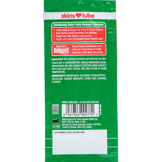 SKINS - LUBRIFICANTE FRUTTATO A BASE D'ACQUA ANGURIA MONODOSE 5 ML