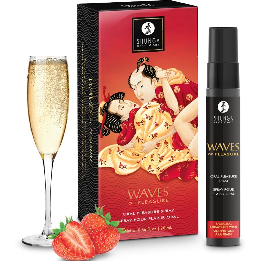 SHUNGA - WAVES PLEASURE SPRAY ORALE SEDUCENTE FRAGOLA 20 ML