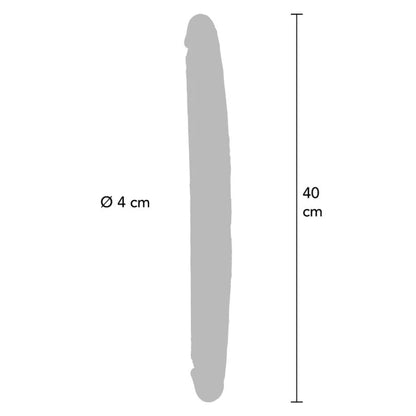 GET REAL - DILDO IN SILICONE A DOPPIA ESTREMITÀ CARAMELLO 40 CM
