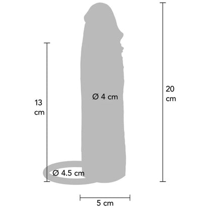 GET REAL - HYDRATED SKIN GUAINA PER PENE IN SILICONE CARAMELLO 20 CM