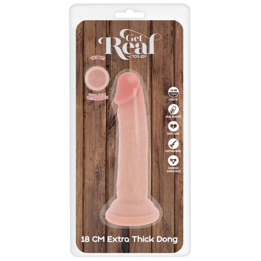 GET REAL - DONG DELUXE IN TPE A DOPPIA DENSITÀ 18 CM