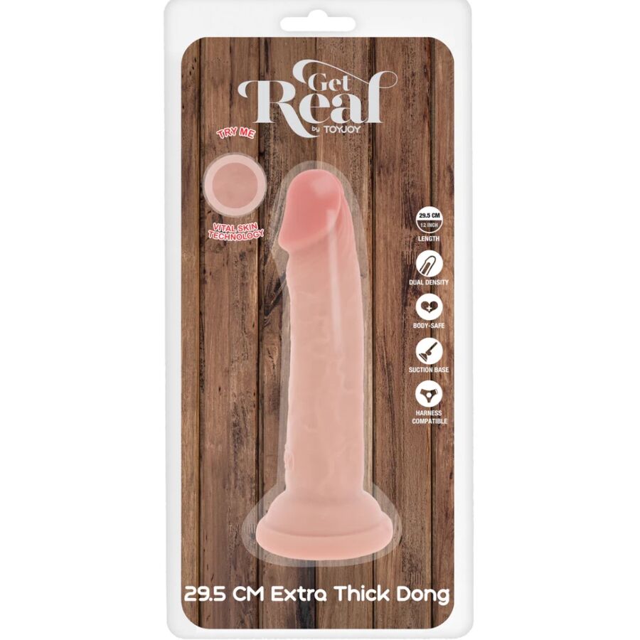GET REAL - DONG DELUXE IN TPE A DOPPIA DENSITÀ 29,5 CM