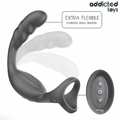 ADDICTED TOYS - ANELLO PER IL PENE PROSTATICO DOPPIO CON TELECOMANDO