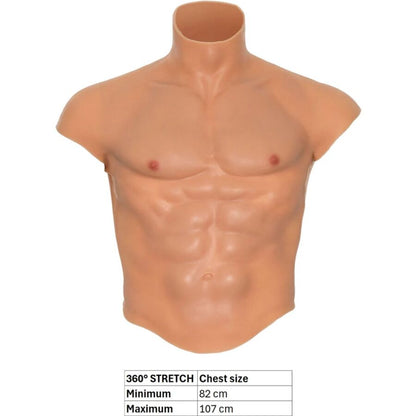 DESIDERIO NASCOSTO - MAGLIETTA ALTER EGO IN SILICONE CON TORSO MASCHILE E ADDOMINALI IN CARNE