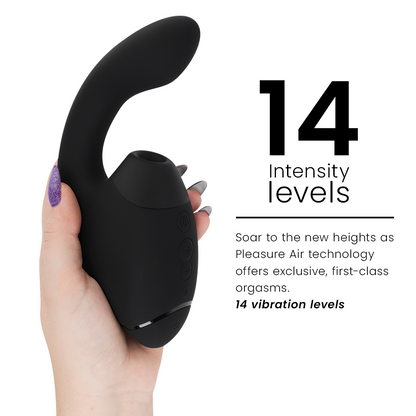 WOMANIZER - DUO NEXT STIMOLATORE DOPPIO CLITORIDEO E PUNTO G NERO